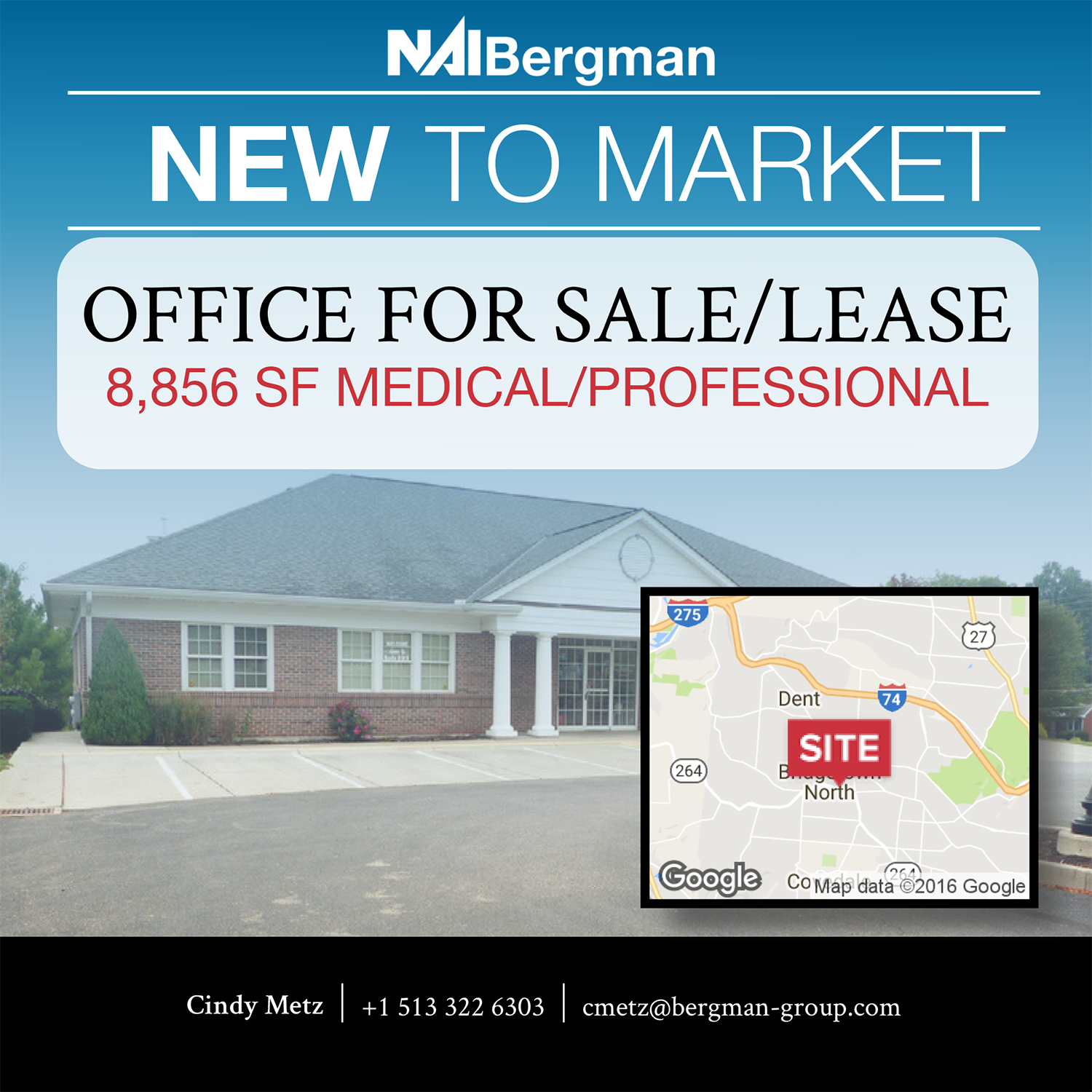 NAI Bergman, Commercial Real Estate, Office for Sale, Cindy Metz, Cincinnati, CRE, For Sale, For Lease, Bridgetown Road