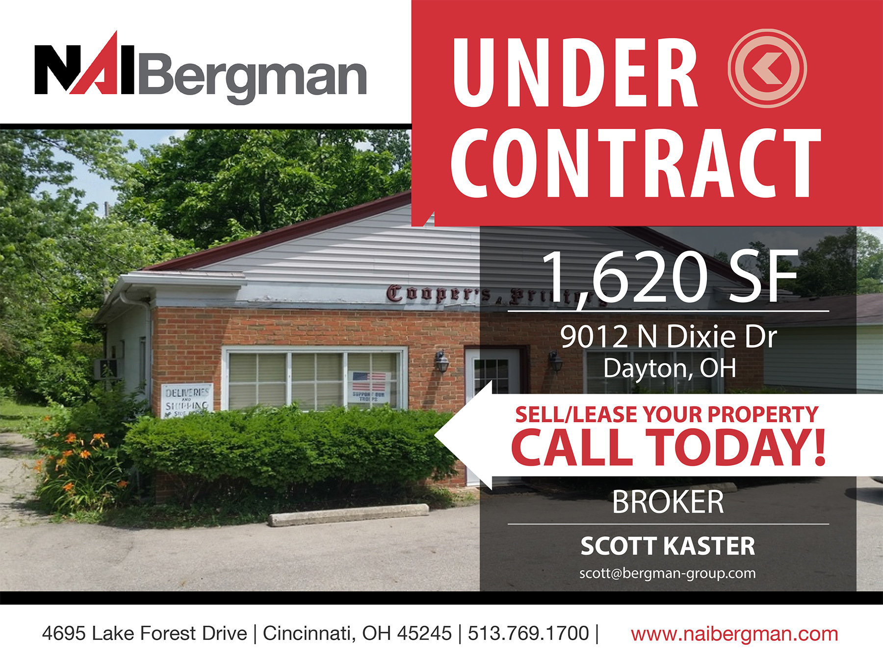 NAI Bergman, N Dixie, Noth Dixie, Scott Kaster,Leasing, Selling, Commercial Real Estate, CRE, Property Management, Cincinnati, Dayton, Office, Retail, Industrial, Medical, Land, Investment