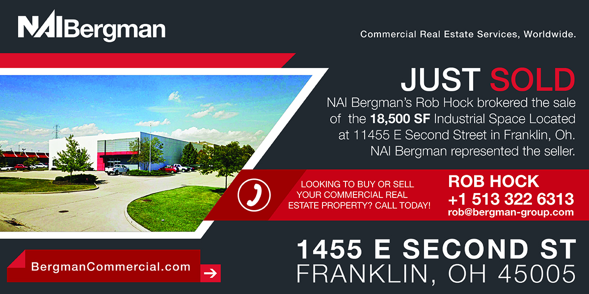 NAI Bergman, Bergman Commercial, Leasing, Selling, Commercial Real Estate, CRE, Cincinnati Commercial Real Estate, Property Management, Cincinnati, Dayton, Office, Retail, Industrial, Medical, Multi Family, Land, Investment, Cincinnati News, Dayton News, Bergman, Bergman Commercial Search, 1455 E Second Street, 1455 east second st, Franklin Oh, 1455 E Second St